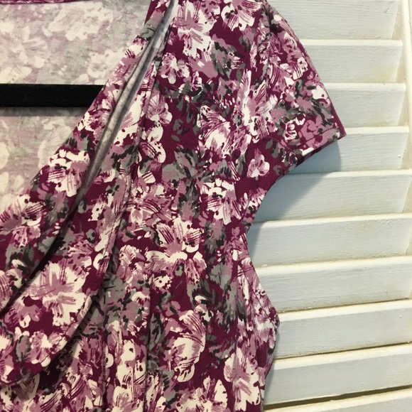 LOFT cap sleeve floral dress NWT size SP - Picture 7 of 8